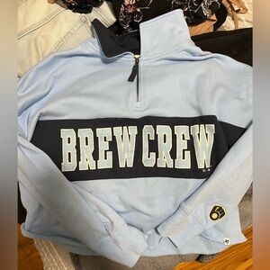 Milwaukee Brewers cropped 1/4 zip
